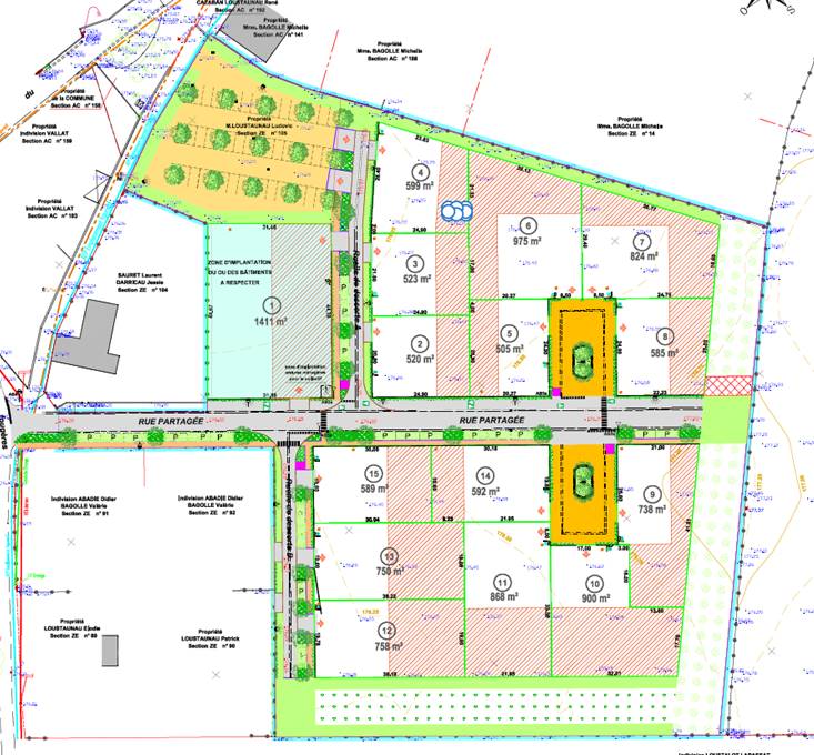 Topo Lotissement communal à Aren - URBANISME ET AMÉNAGEMENT