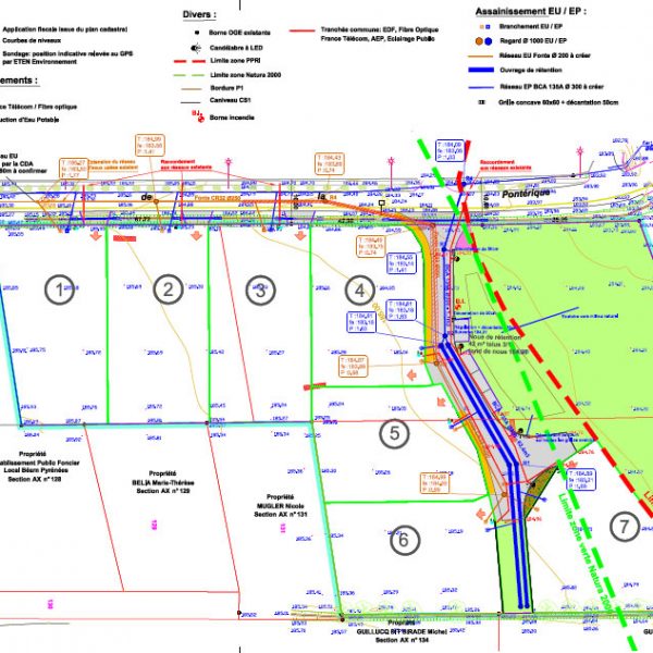 Lotissement « Les Hauts de Lescourre » à Lescar - plan