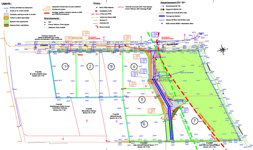 Lotissement « Les Hauts de Lescourre » à Lescar - plan